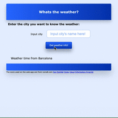 whats the weather webapp screenshot